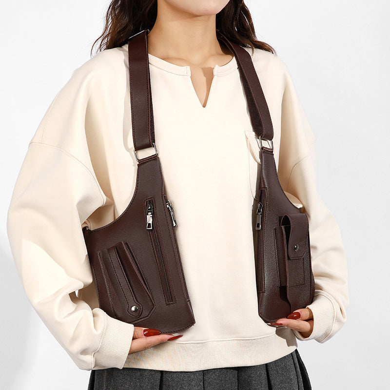 Multifunctional Mens Vest Crossbody Bag