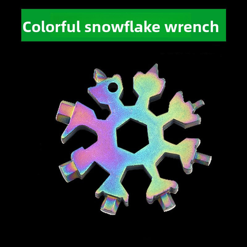 Multifunctional snowflake wrench tool