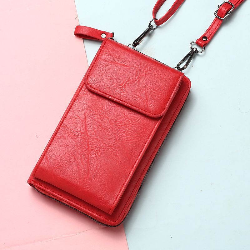 Multifunctional Zipper Snap Crossbody Phone Bag