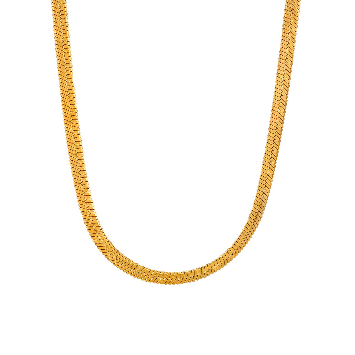 Natural Mother-of-Pearl Oval Titanium Steel Necklace