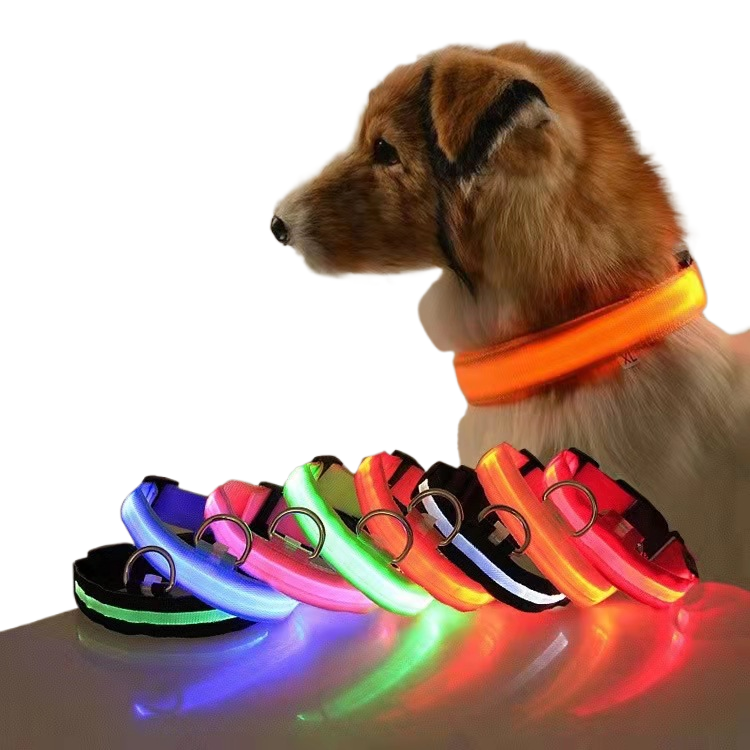 New LED Dog Collar - USB Rechargeable Glowing Pet Collar for Small & Large Dogs, Anti-Lost Safety Necklace