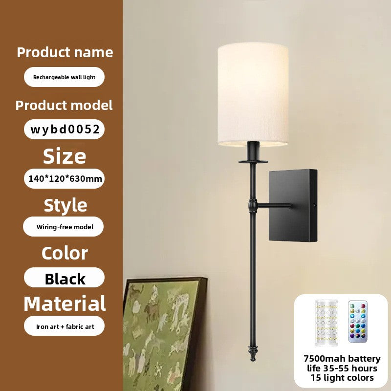 Nordic Fabric Wall Lamp with Remote Control