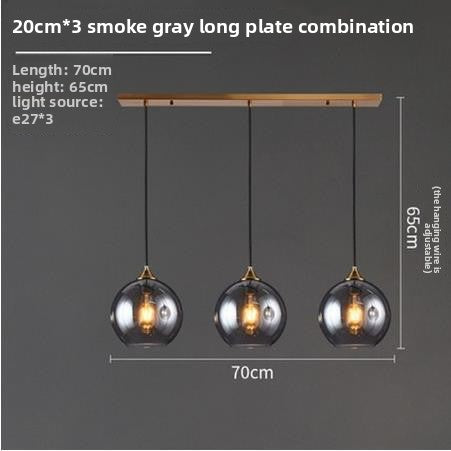 Nordic Glass Ball Chandelier for Bedroom and Dining Room