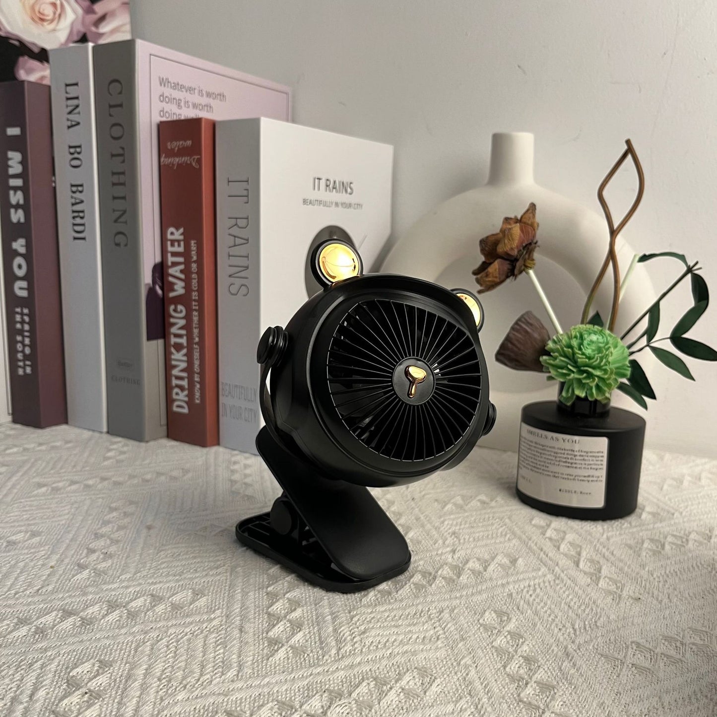 Octopus Clip Fan with Night Light