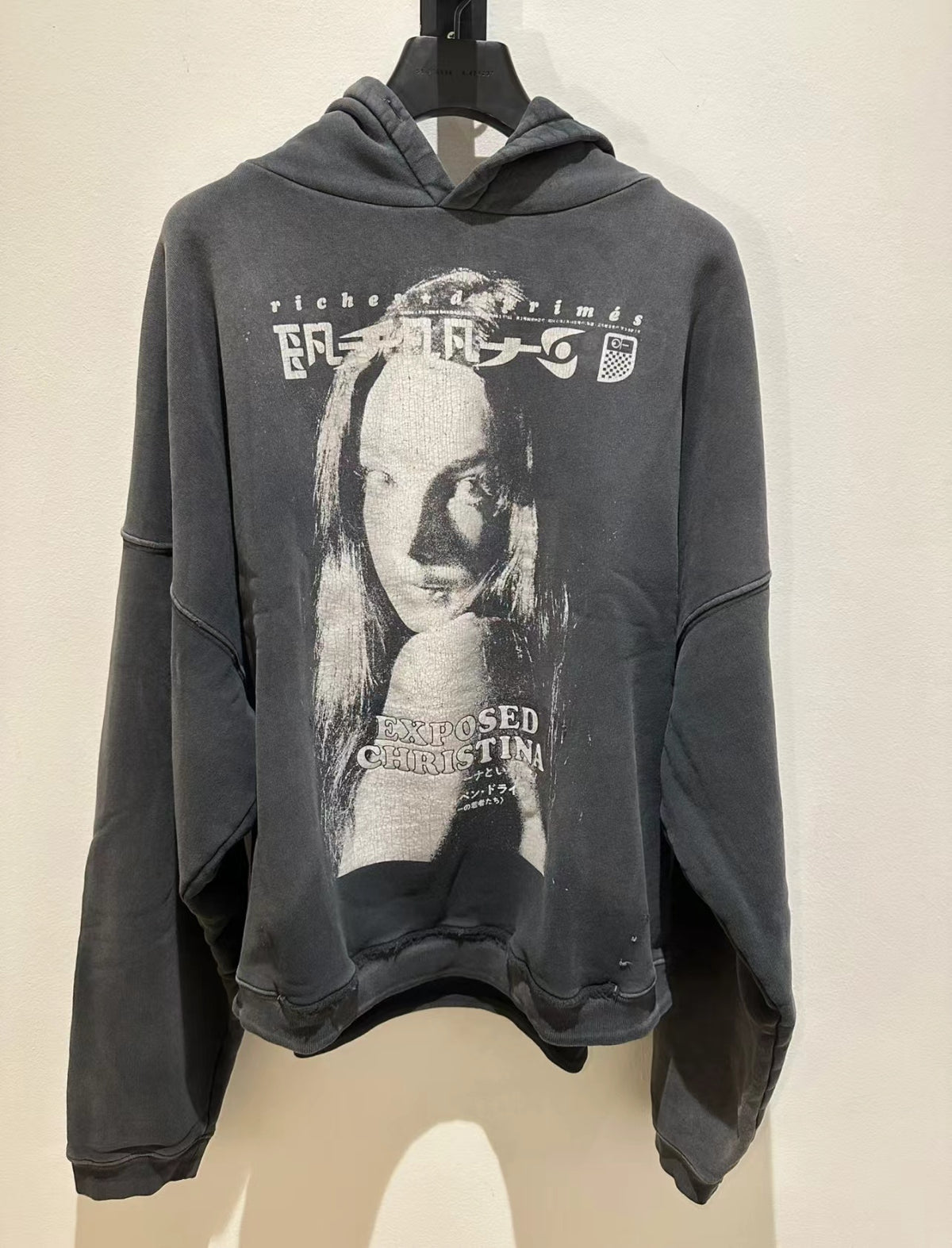 Old Washed terry Hooded Sweater