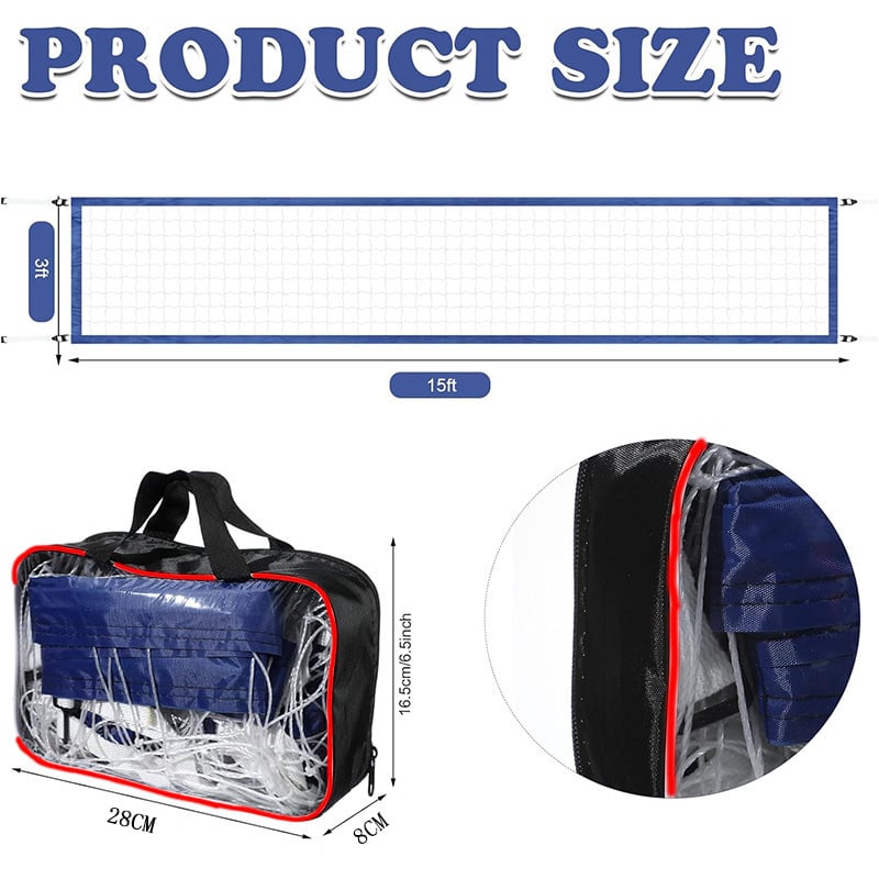Outdoor portable volleyball net, swimming pool volleyball net replacement parts