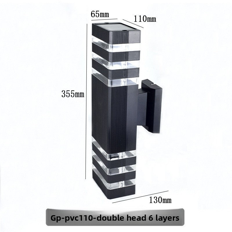 Outdoor simple up-down illuminated wall lamp