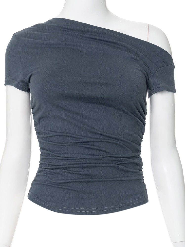 Padded crop-top T-shirt for women