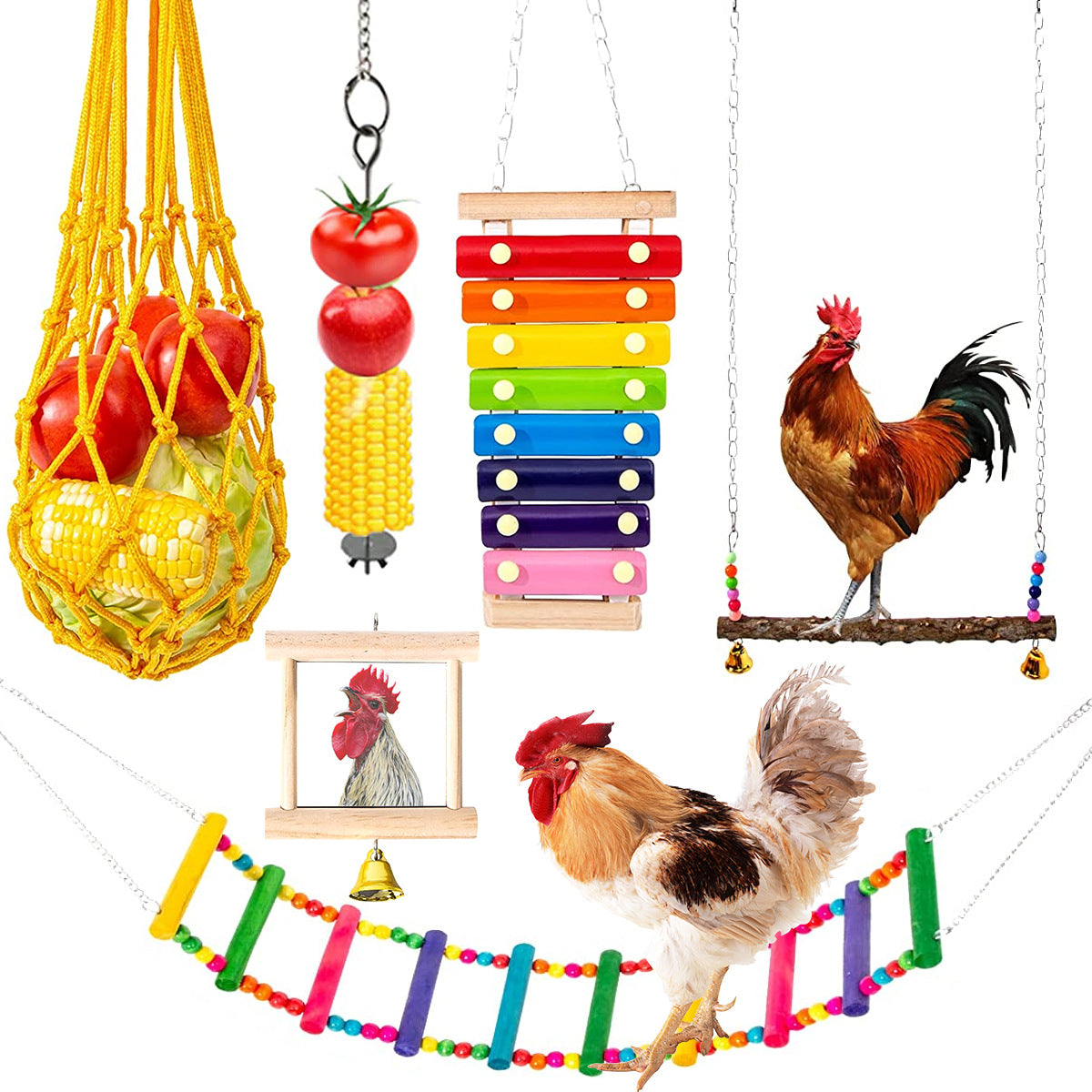 Parrot Chewing Toy Set