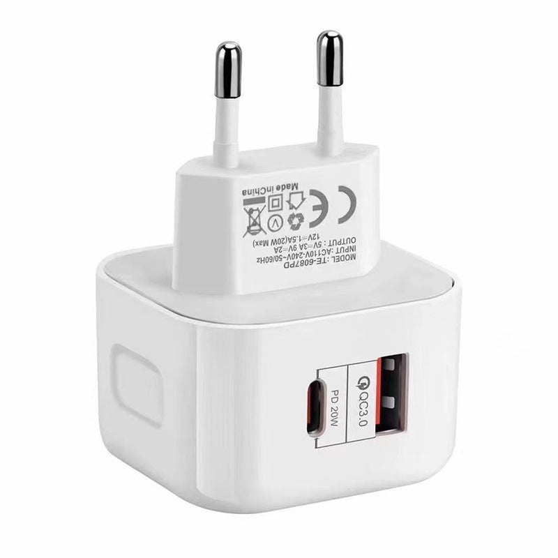 PD40W Fast Charger Head with Dual Ports