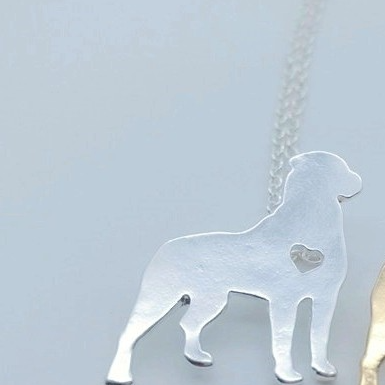 Pet-themed Heart Pendant Necklace