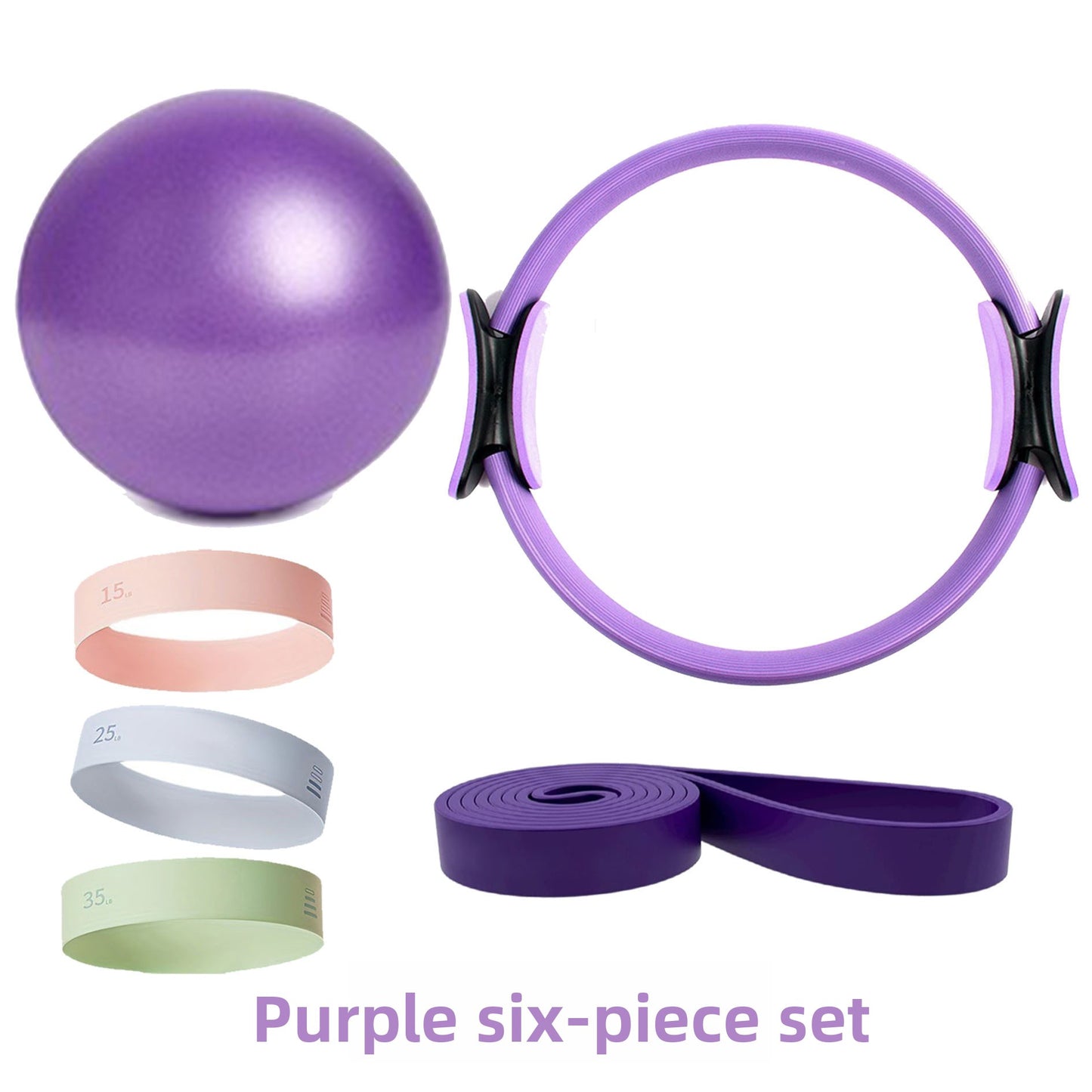 Pilates Elastic Resistance Ring Set