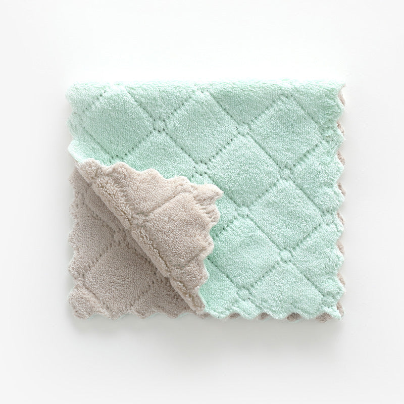Plain printed double-sided highly absorbent cloth