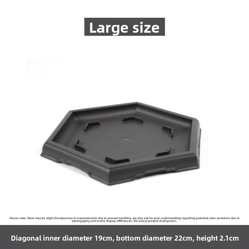Plastic flower pot for succulent plant cultivation