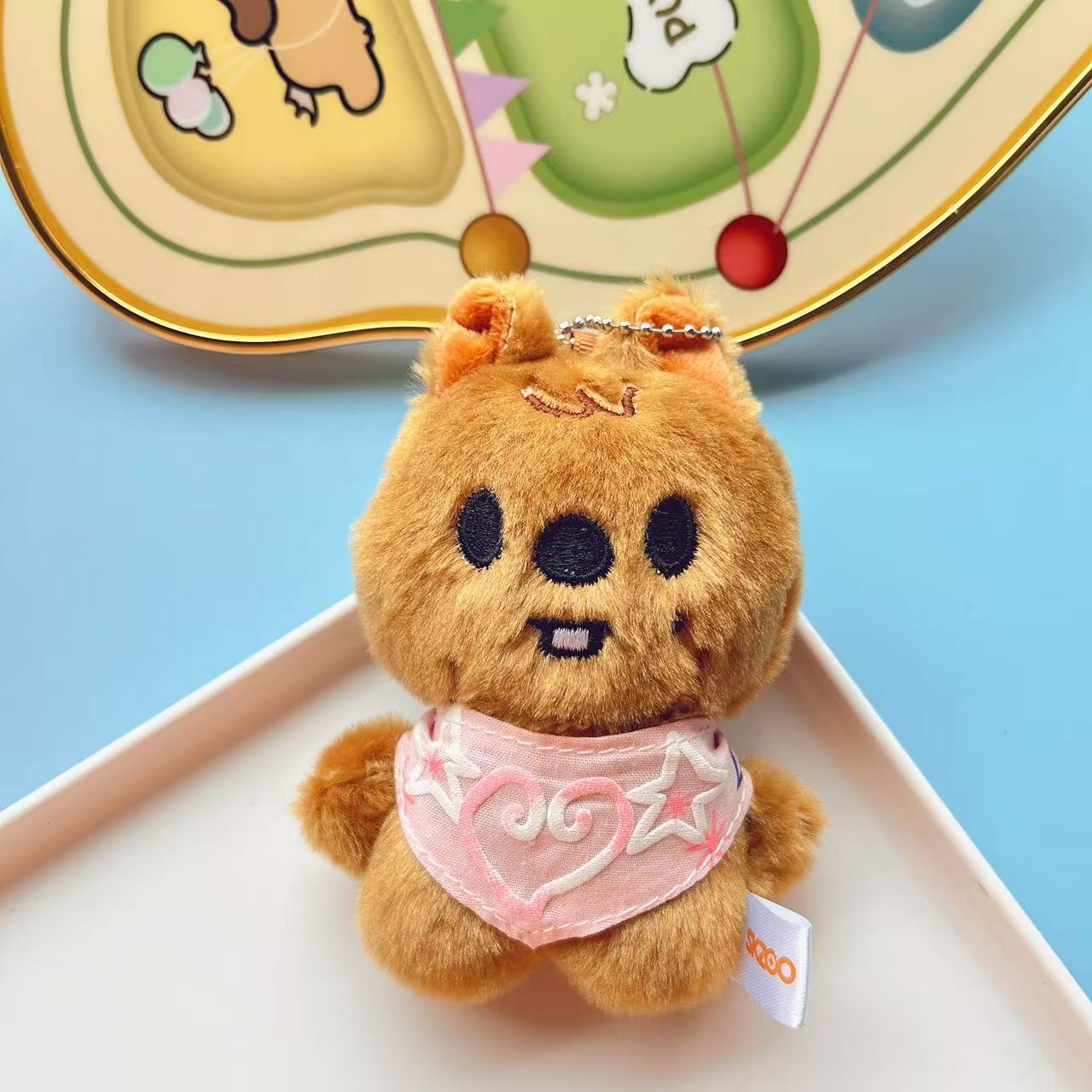 Plush Animal Keychain Doll with Towel