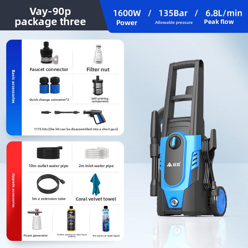 Portable 1600W High Pressure Car Washer