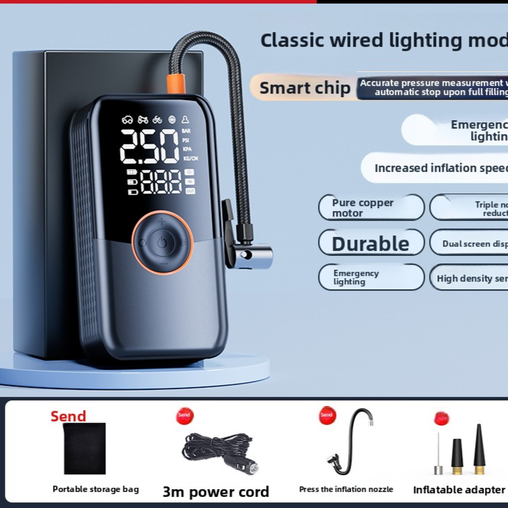 Portable Cordless Air Pump for Car Tires