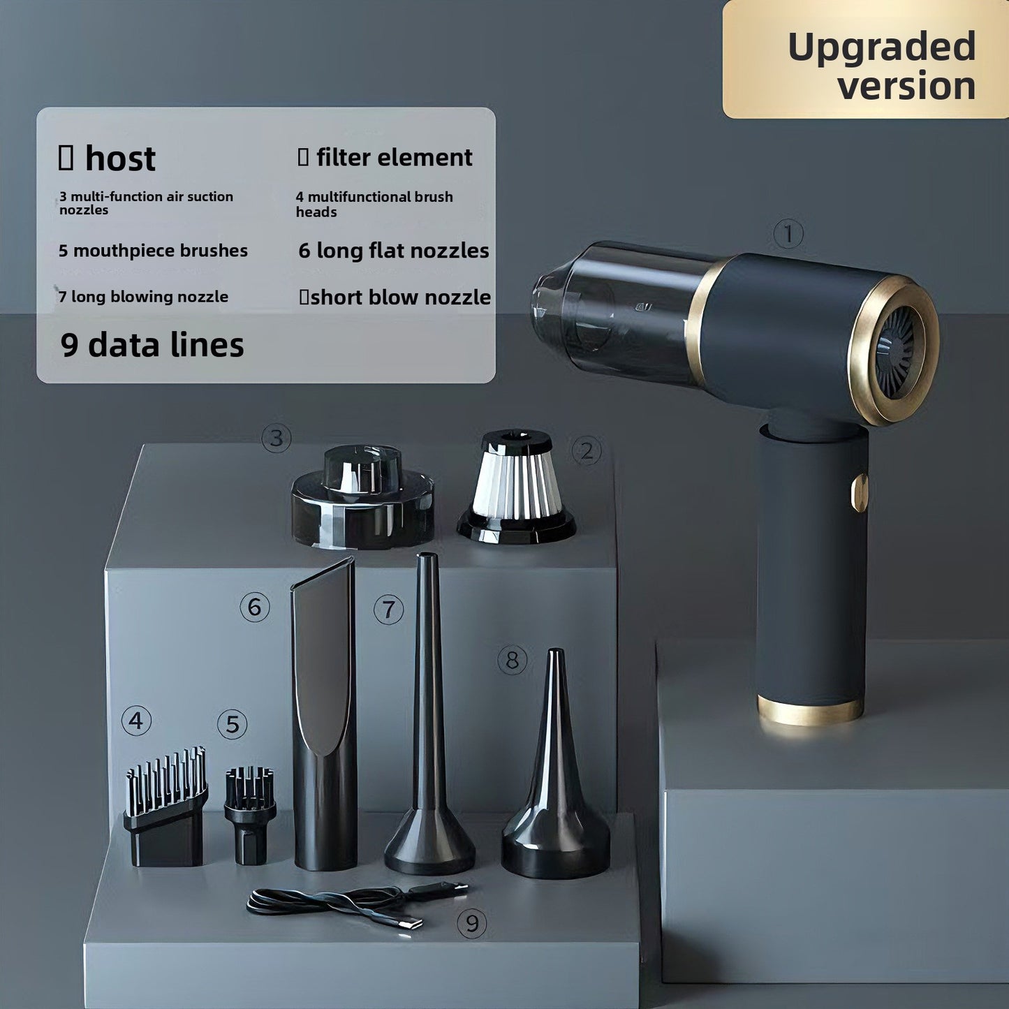 Portable Handheld Vacuum Cleaner with Strong Suction