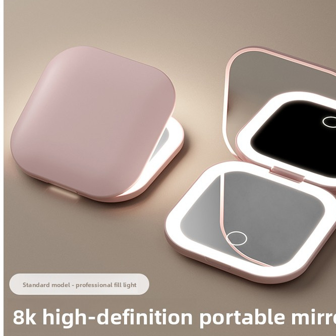 Portable LED Illuminated Makeup Mirror with Travel Case