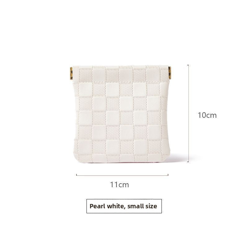 Portable PU Cosmetic Bag with Automatic Zip