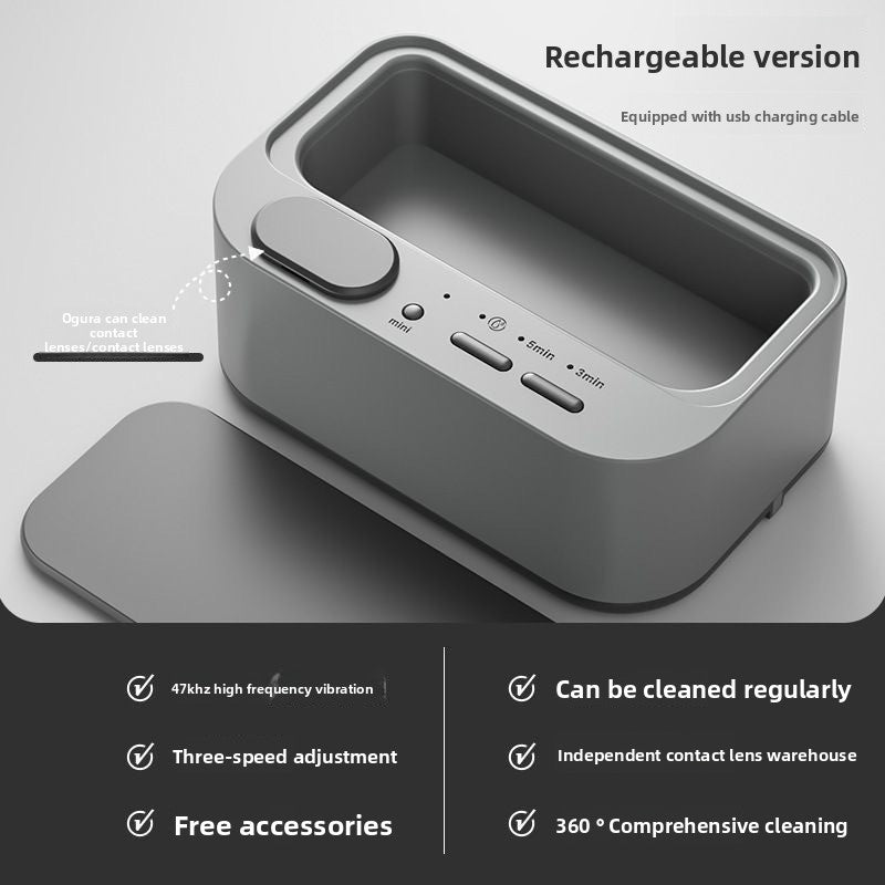 Portable Ultrasonic Glasses Jewelry Cleaner