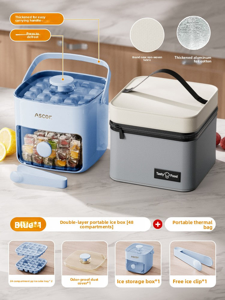 Press ice cube ice mold ice box