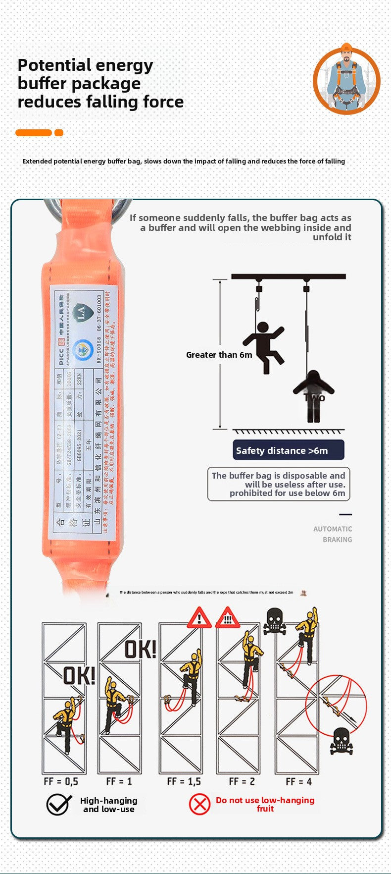 Professional Safety Harness Full Body Fall Protection