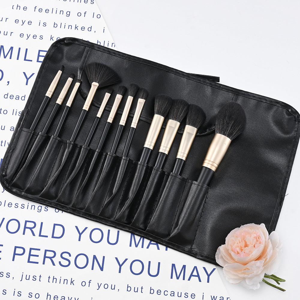 Professional Wooden Handle Makeup Brush Set (12/18/24 Pieces)