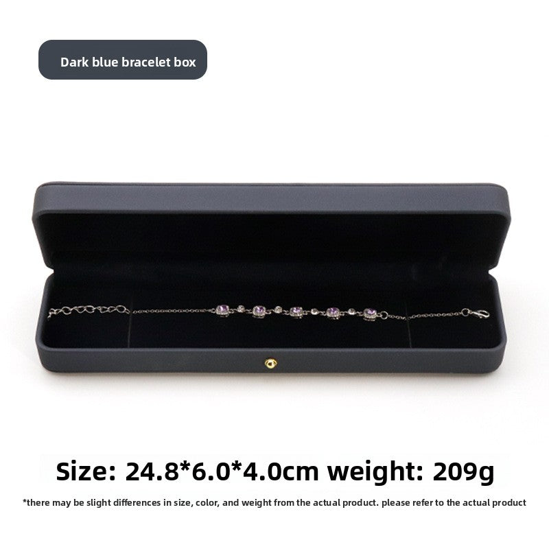 PU leather rounded corner jewelry box