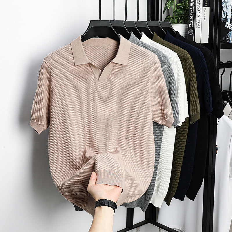 Pure Cotton Knitted Polo Shirt