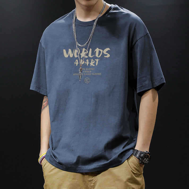 Pure cotton short-sleeved T-shirt for men