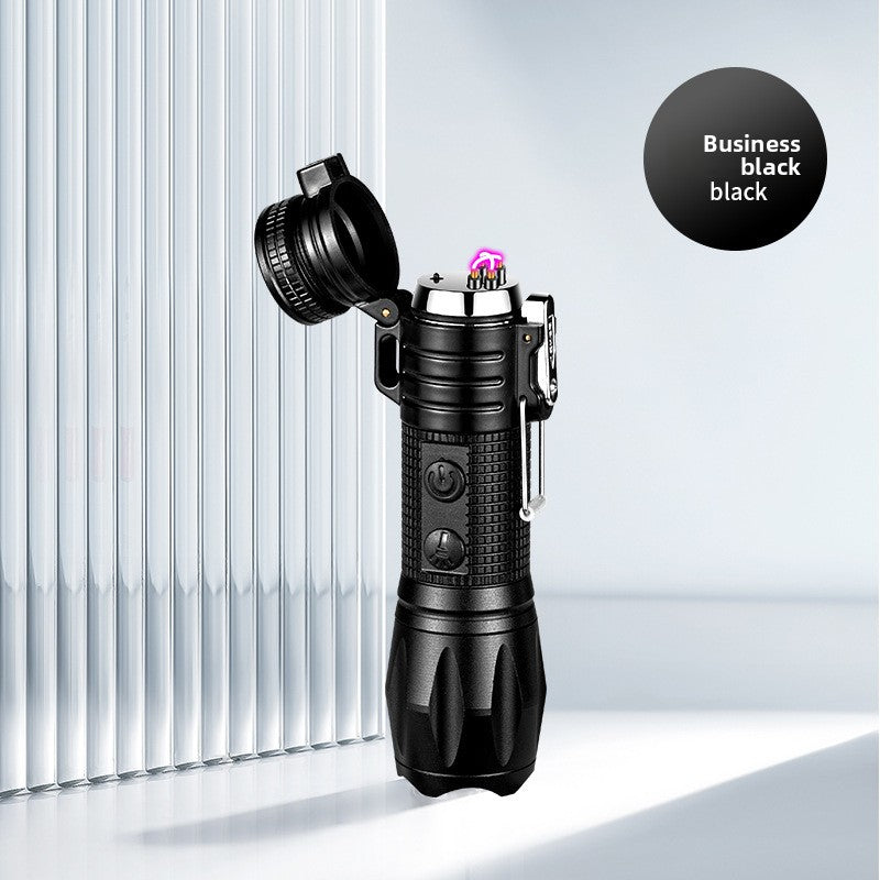 Rechargeable Dual Arc Lighter with Flashlight