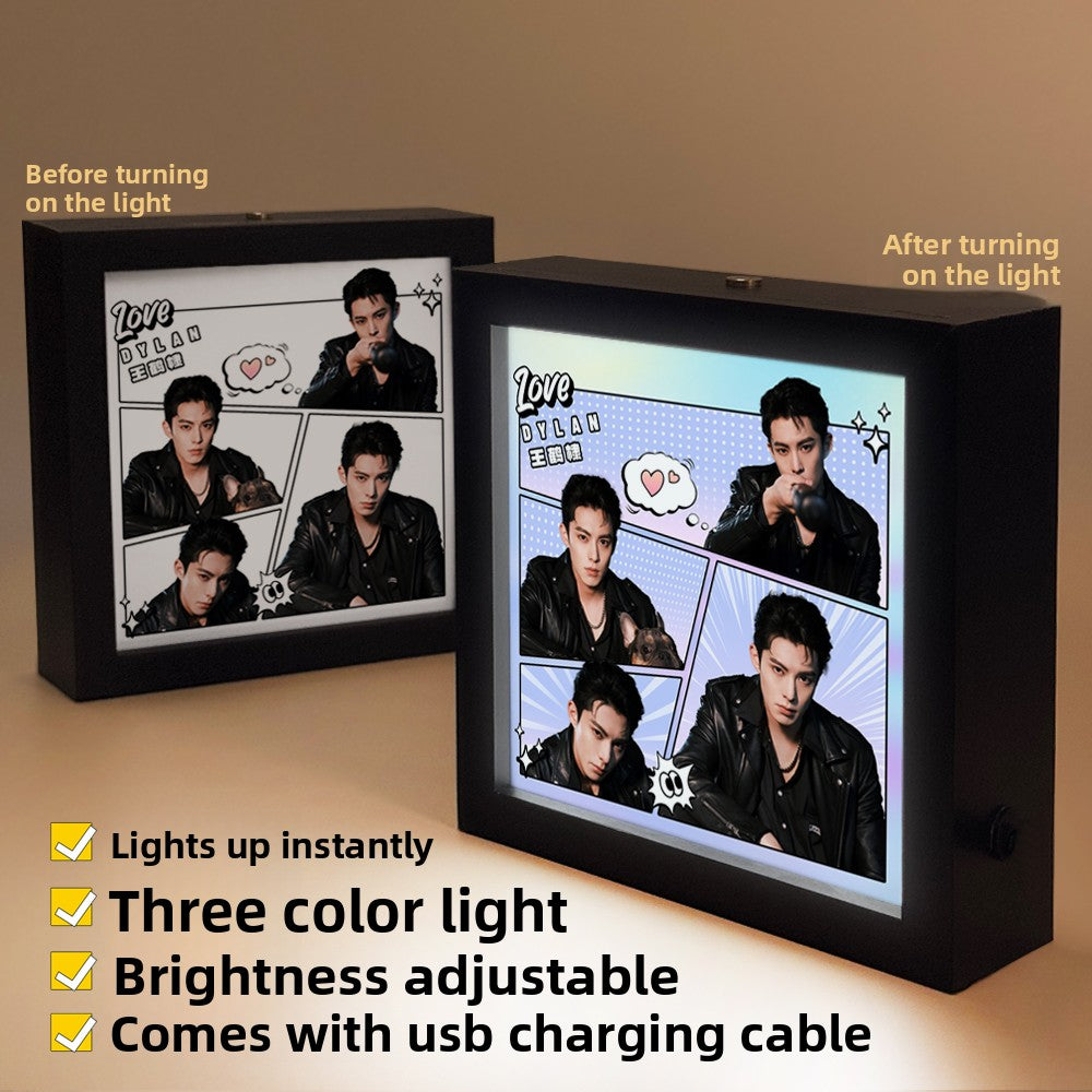 Rechargeable LED Photo Frame with Celebrity Designs