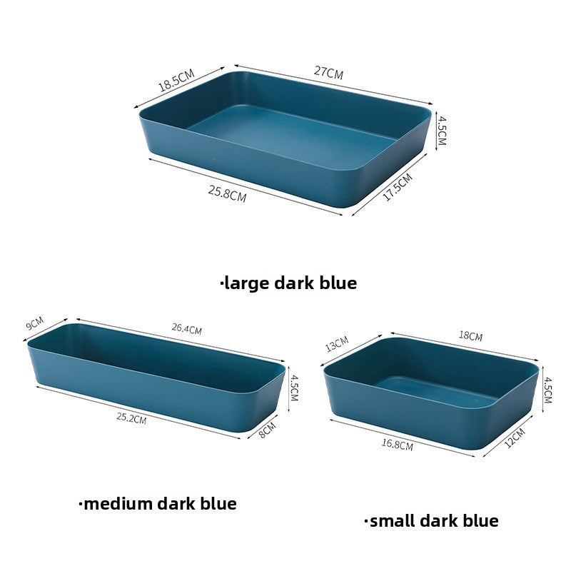 Rectangular Plastic Desktop Cosmetics Storage