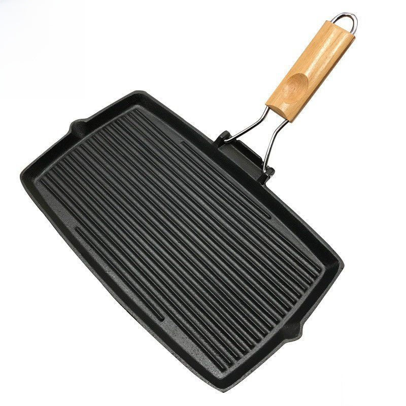 Rectangular Thick Cast Iron Frying Pan
