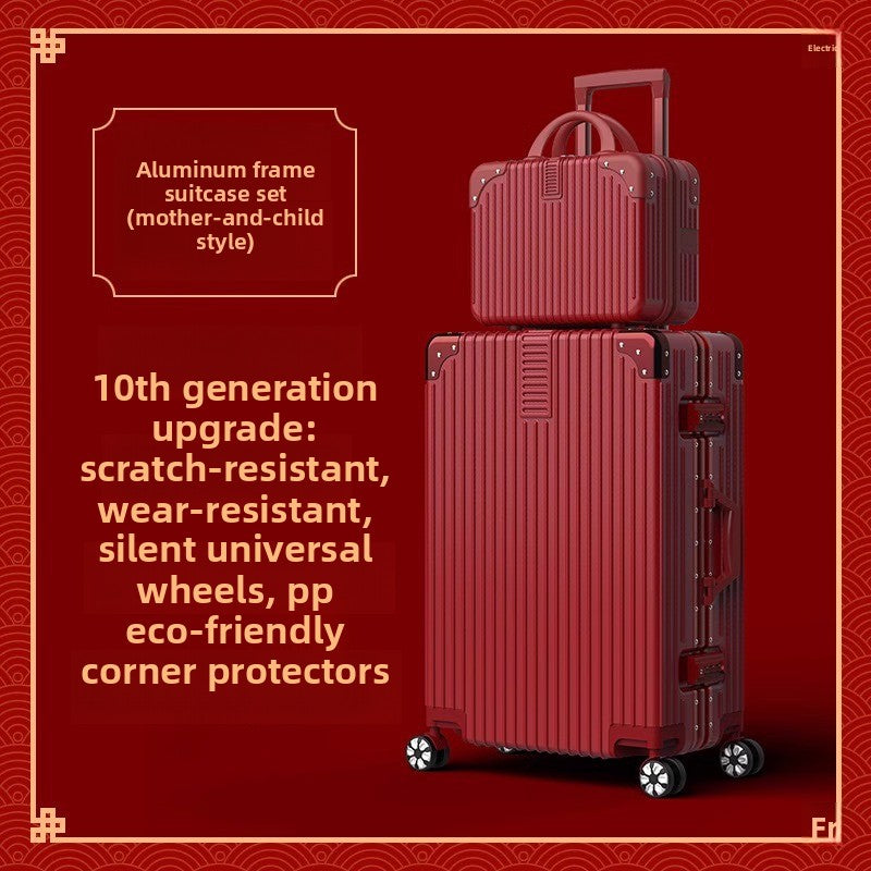 Red Wedding Suitcase with TSA Lock
