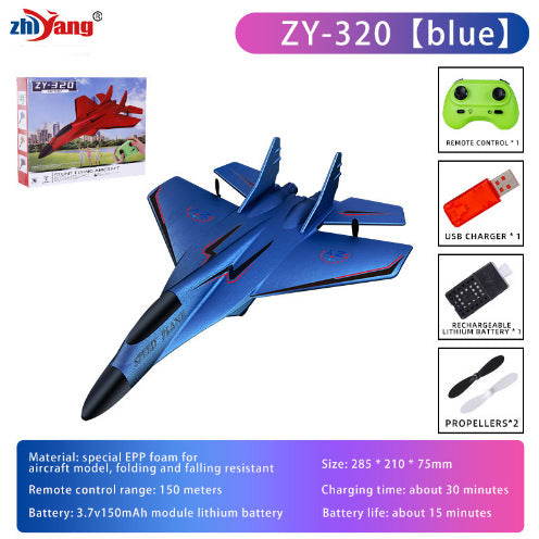 Remote Control Foam Glider Aircraft with Luminous Features