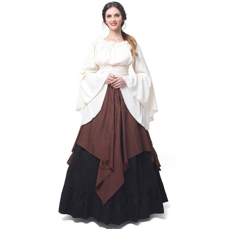 Renaissance Medieval Long Sleeve Dress