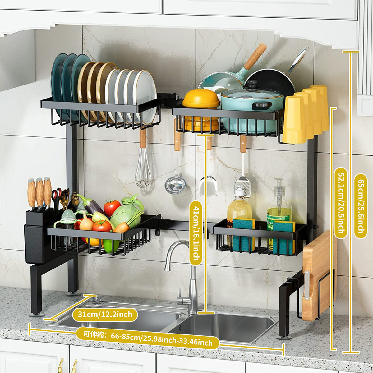 Retractable Kitchen Sink Storage Rack