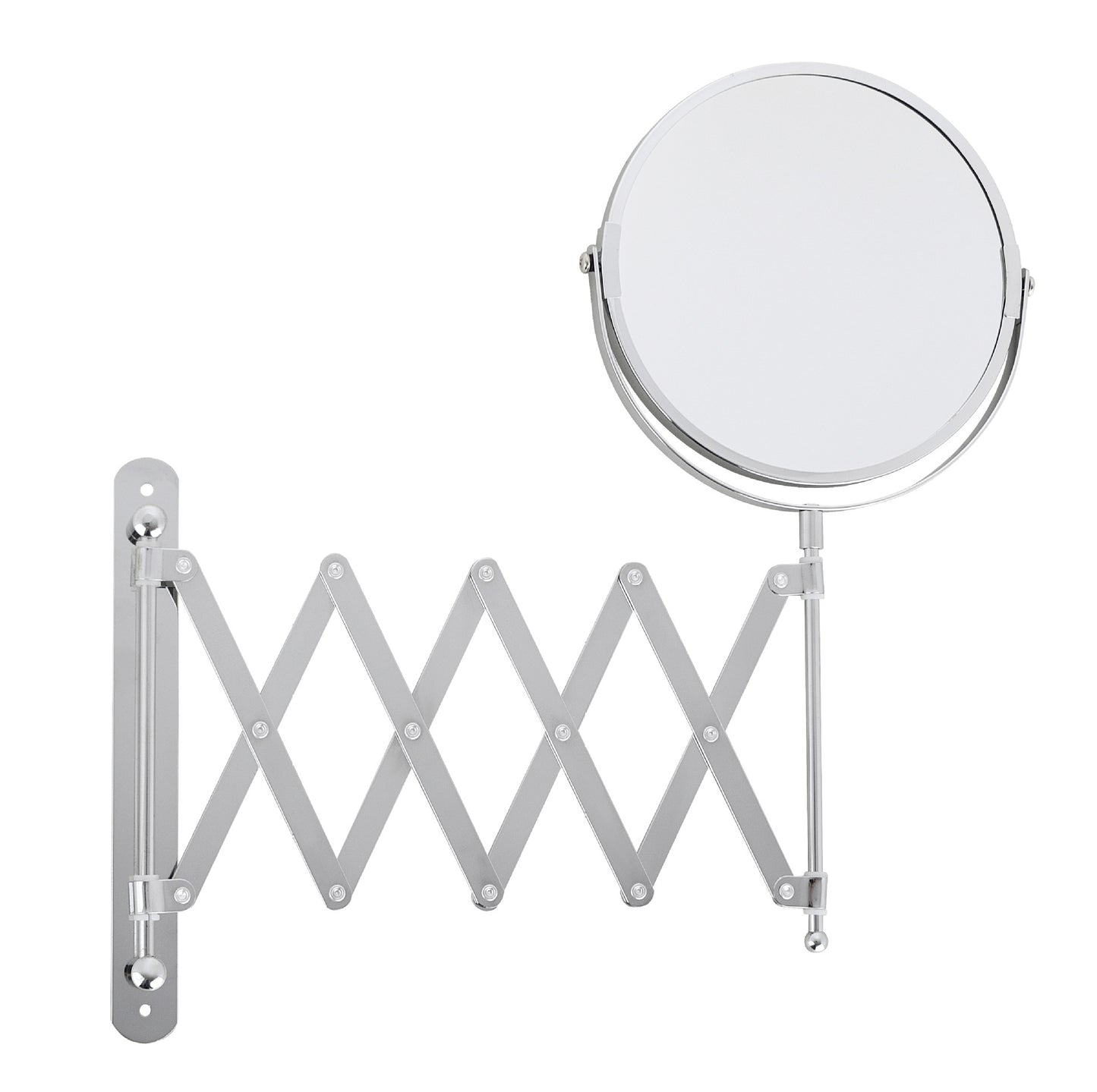 Retractable wall-mounted mirror