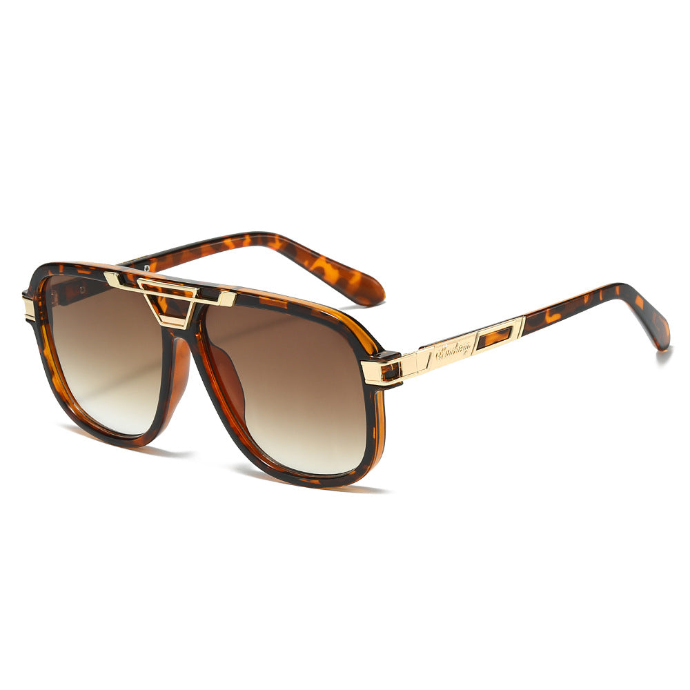 Retro Aviator Square Sunglasses