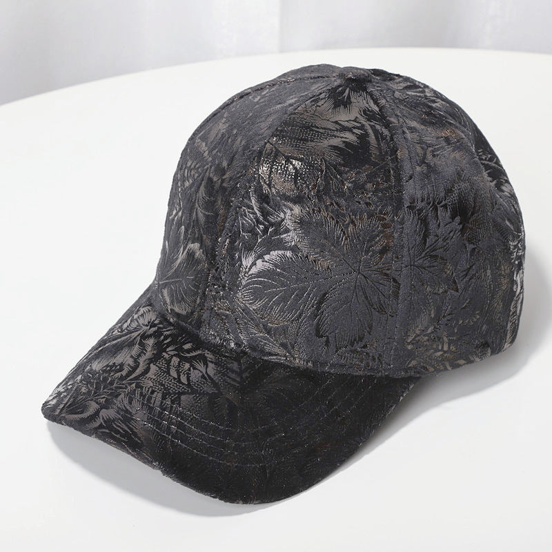 Retro Baseball Cap with Leopard Print