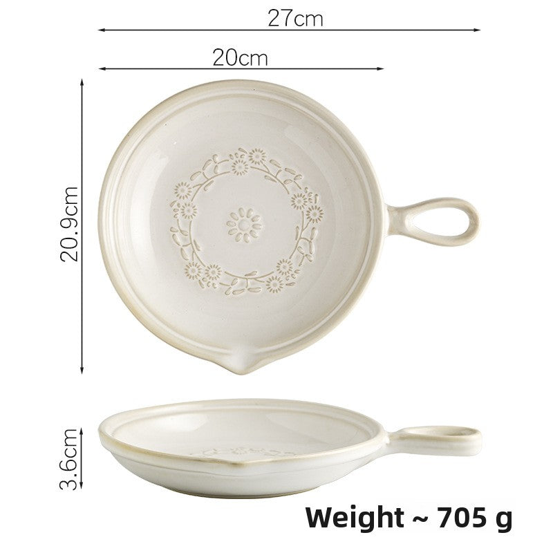 Retro Ceramic Dessert Plate