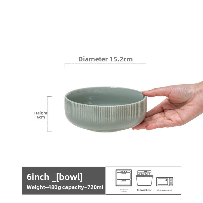 Retro Ceramic Salad Bowl Set