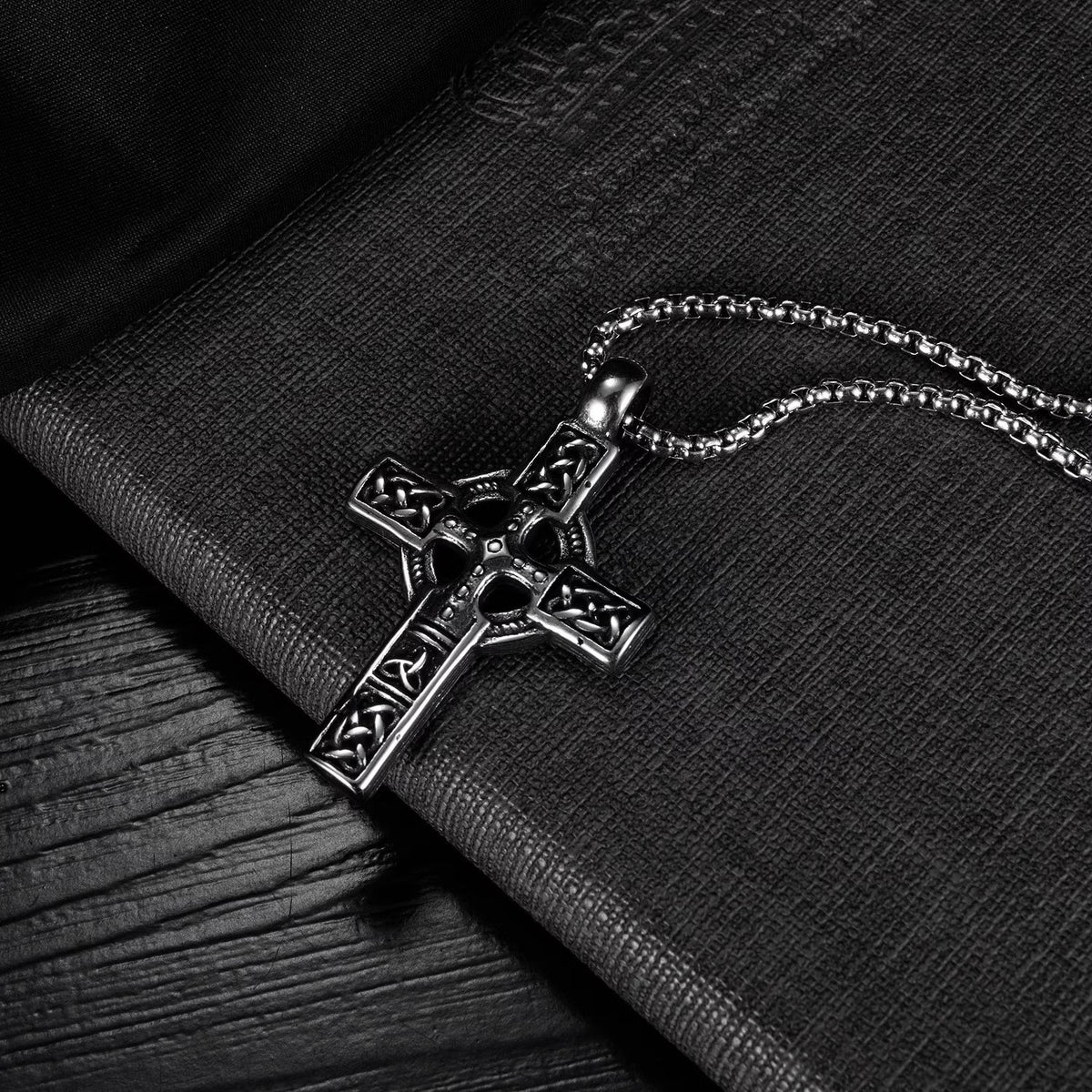 Retro Cross Hollow Necklace
