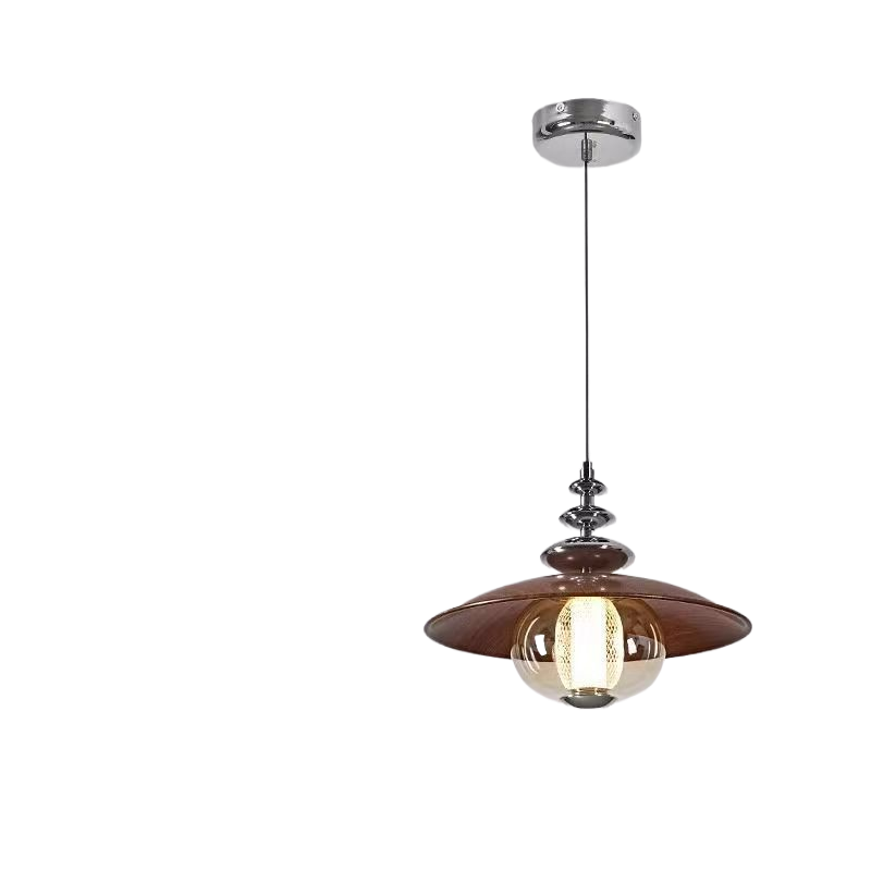 Retro Designer Ceiling Light with Glass Shade