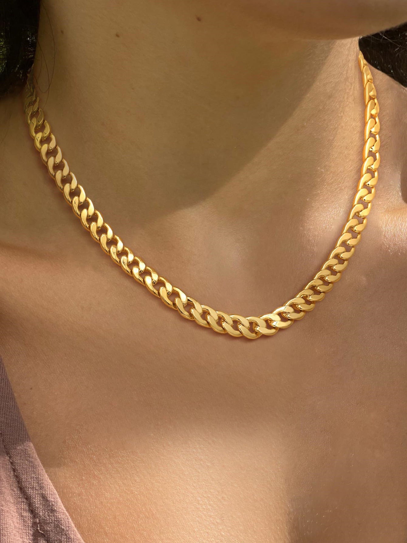 Retro Gold NK Chain Necklace