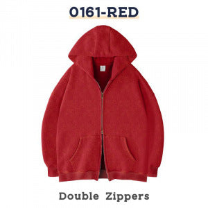 Retro Heavyweight Zipper Hoodie for Men and Women