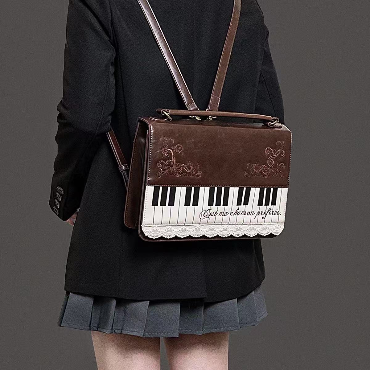 Retro Piano Lace Crossbody Bag
