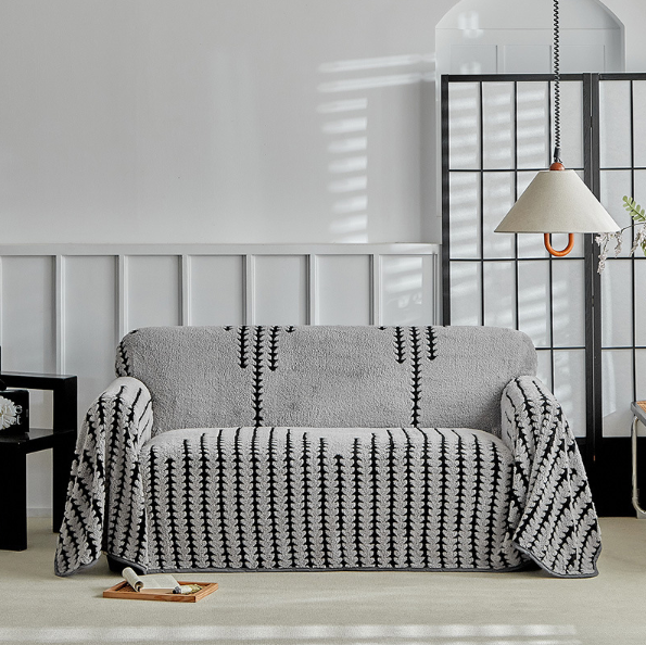 Retro Plush Sofa Cover